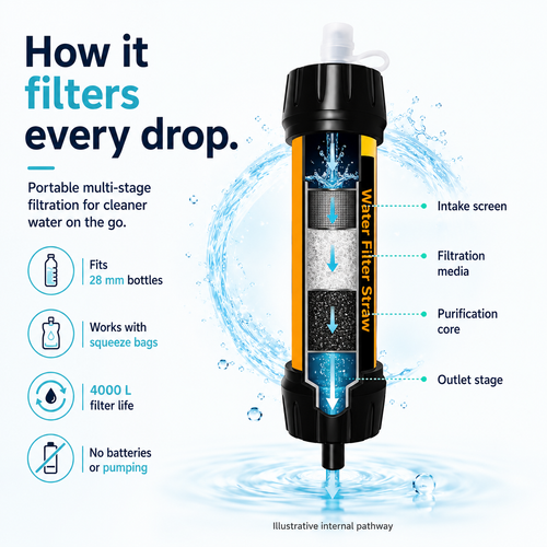 Portable Filter Water Bottle